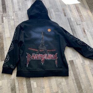 Black Distressed Balenciaga Unisex Hoodie